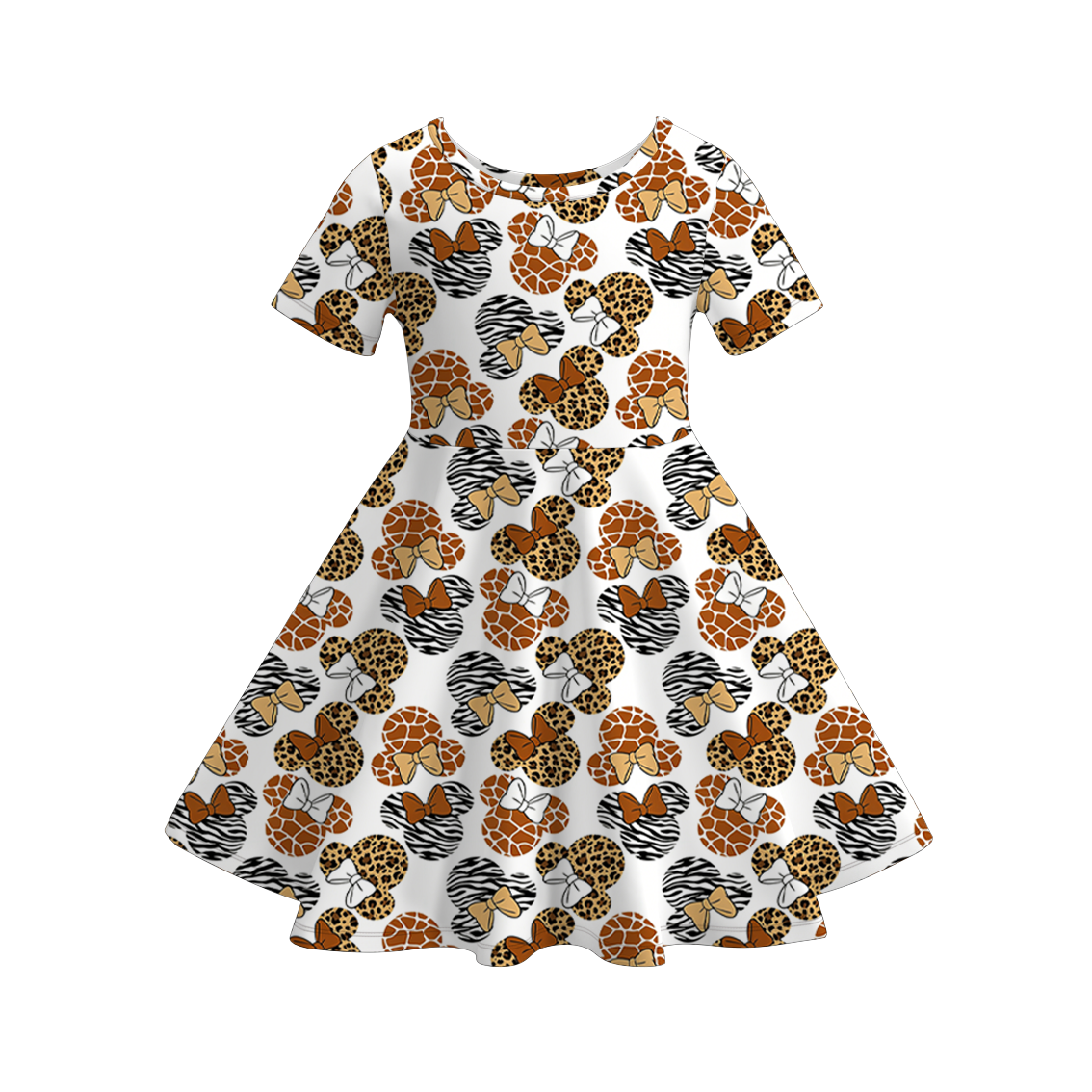 （Pre Order）Family Spring&Summer Cartoon Print Dress,Set&Top
