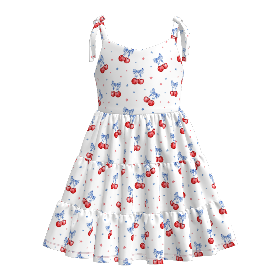 （Pre Order）Mommy and Me Patriotic Print Slip Dress-Multiple Styles