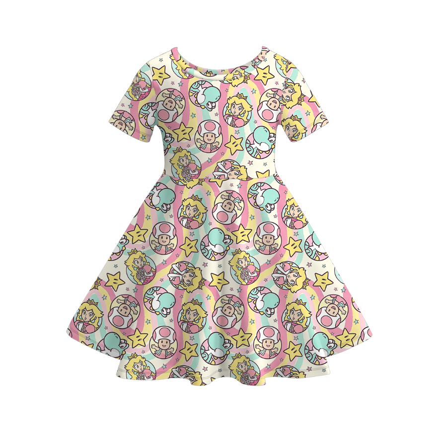（Pre Order）Sisters Spring&Summer Cartoon Print Dress,Set&Romper