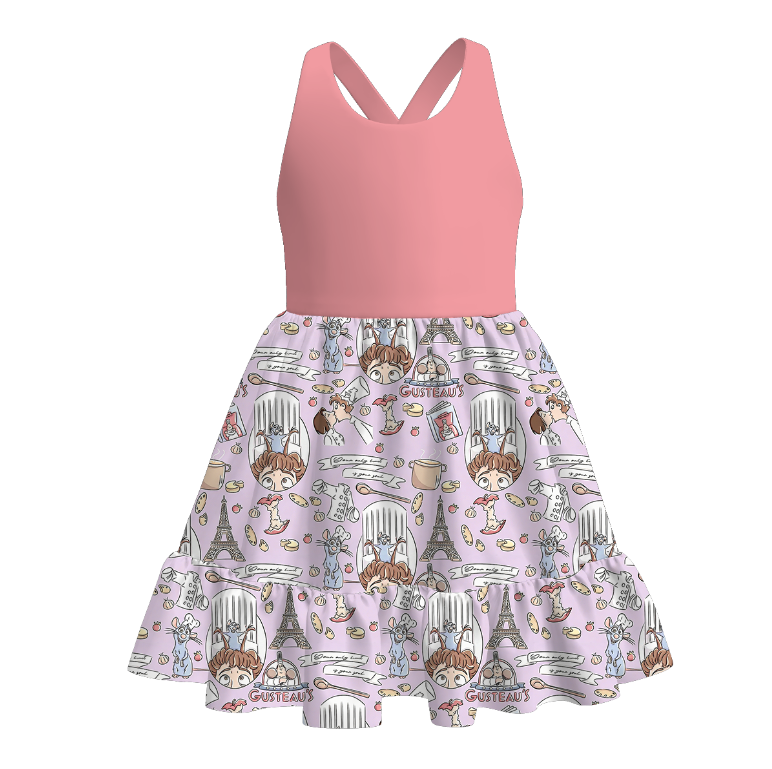 （Pre Order）Siblings Spring&Summer Cartoon Print Dress,Set,Top&Romper