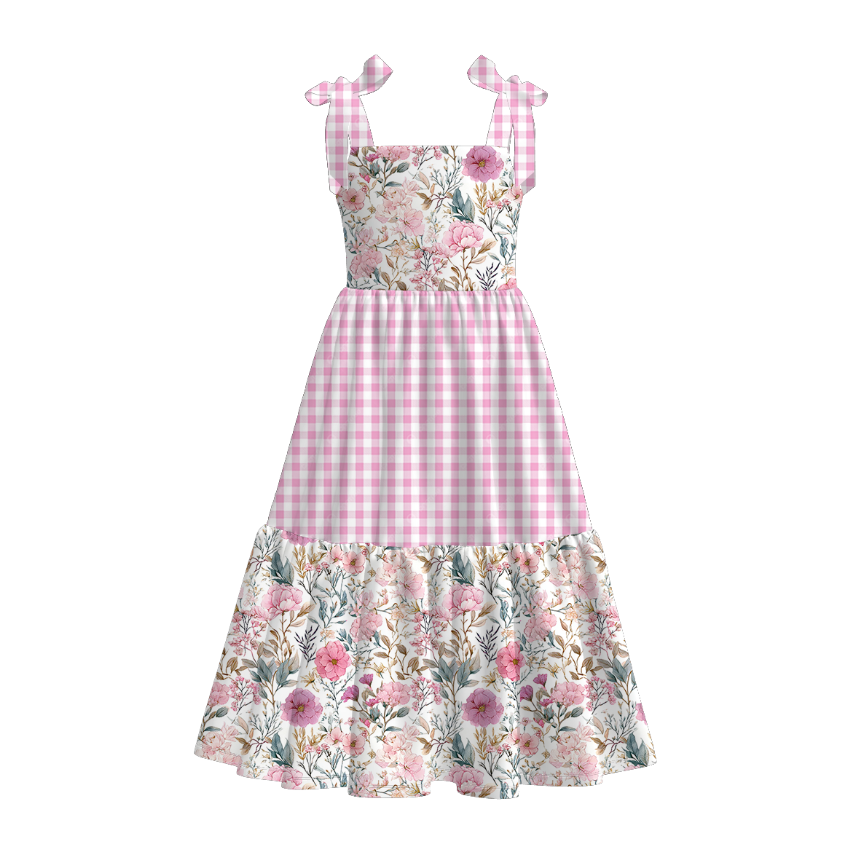 （Pre Order）Mommy＆Me Spring and Summer Floral Print MAXI Dress