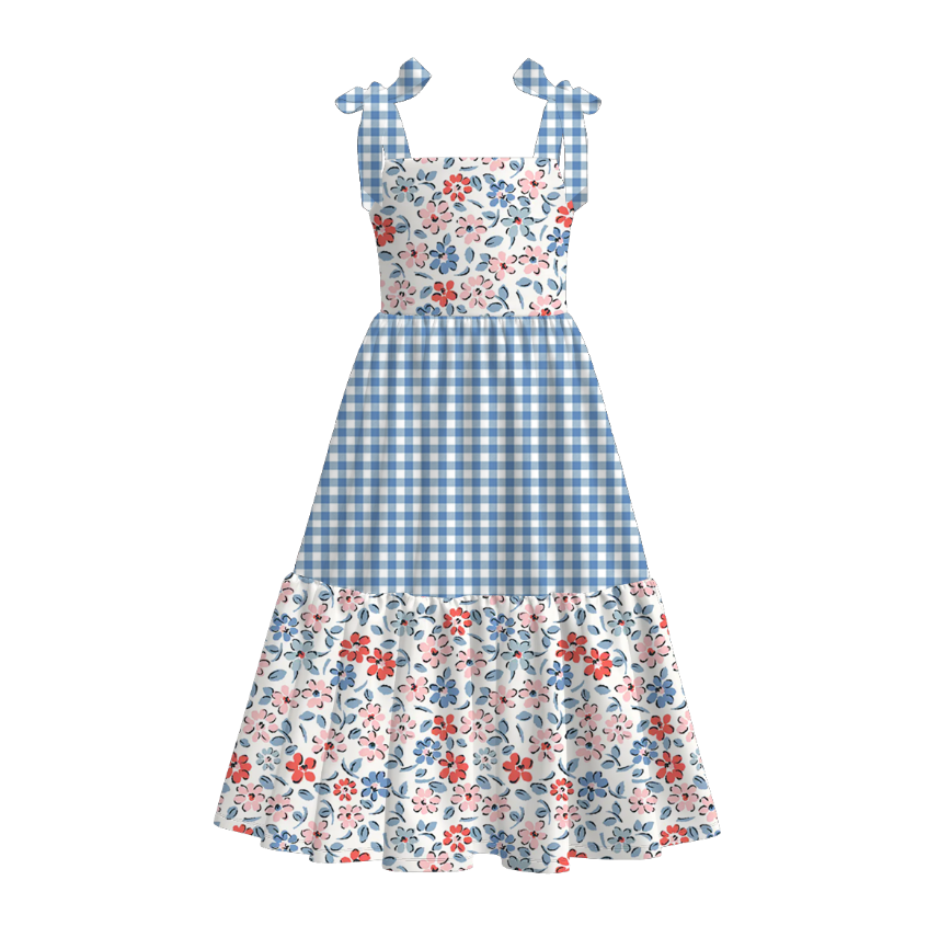 （Pre Order）Mommy＆Me Spring and Summer Floral Print MAXI Dress