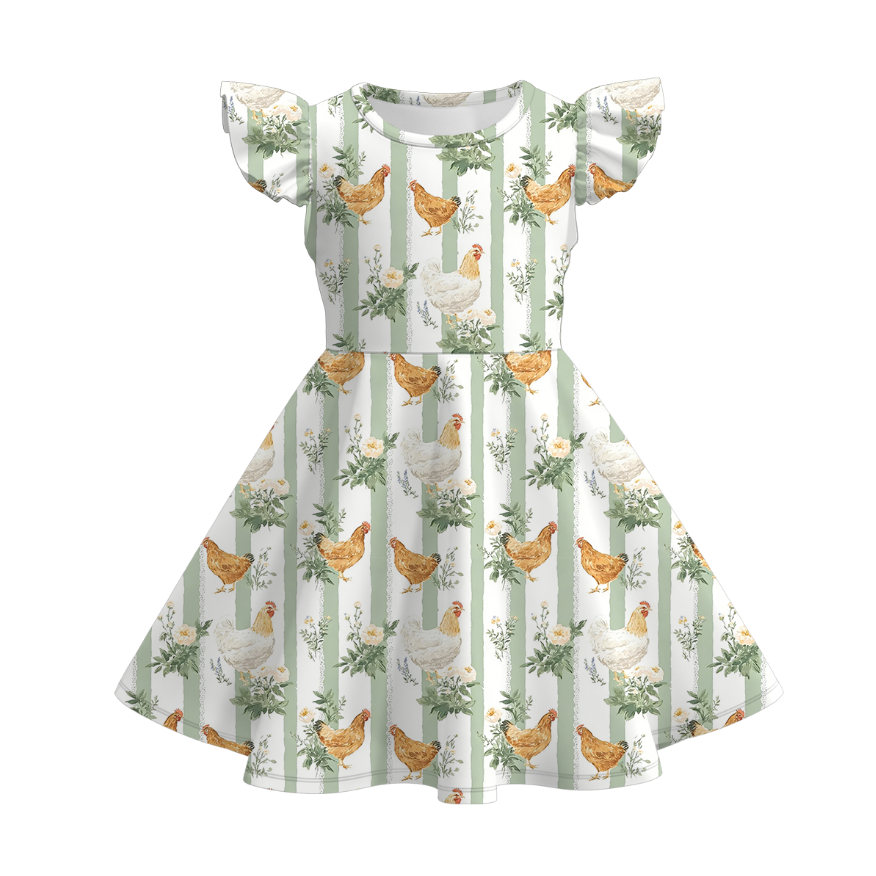 （Pre Order）Sisters Spring&Summer Chick Print Dress,Set,Jumpsuit&Bloomer Set
