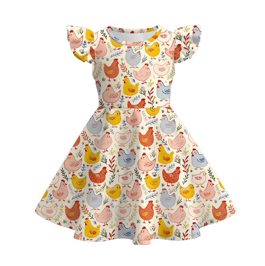 （Pre Order）Sisters Spring&Summer Chick Print Dress,Set,Jumpsuit&Bloomer Set