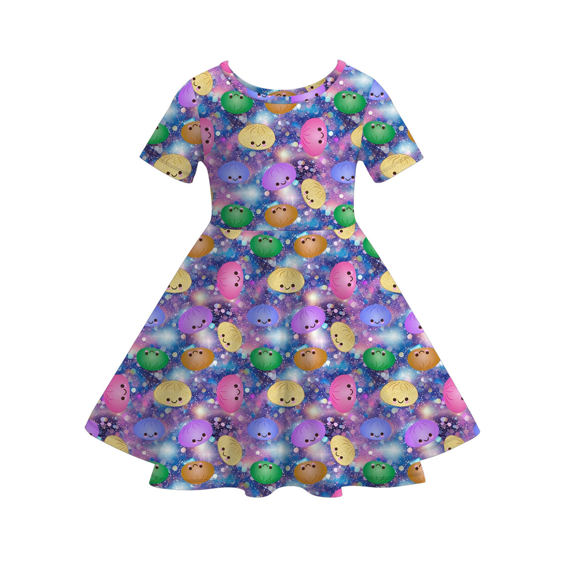 （Pre Order）Girls Spring&Summer Dumpling Print Dress