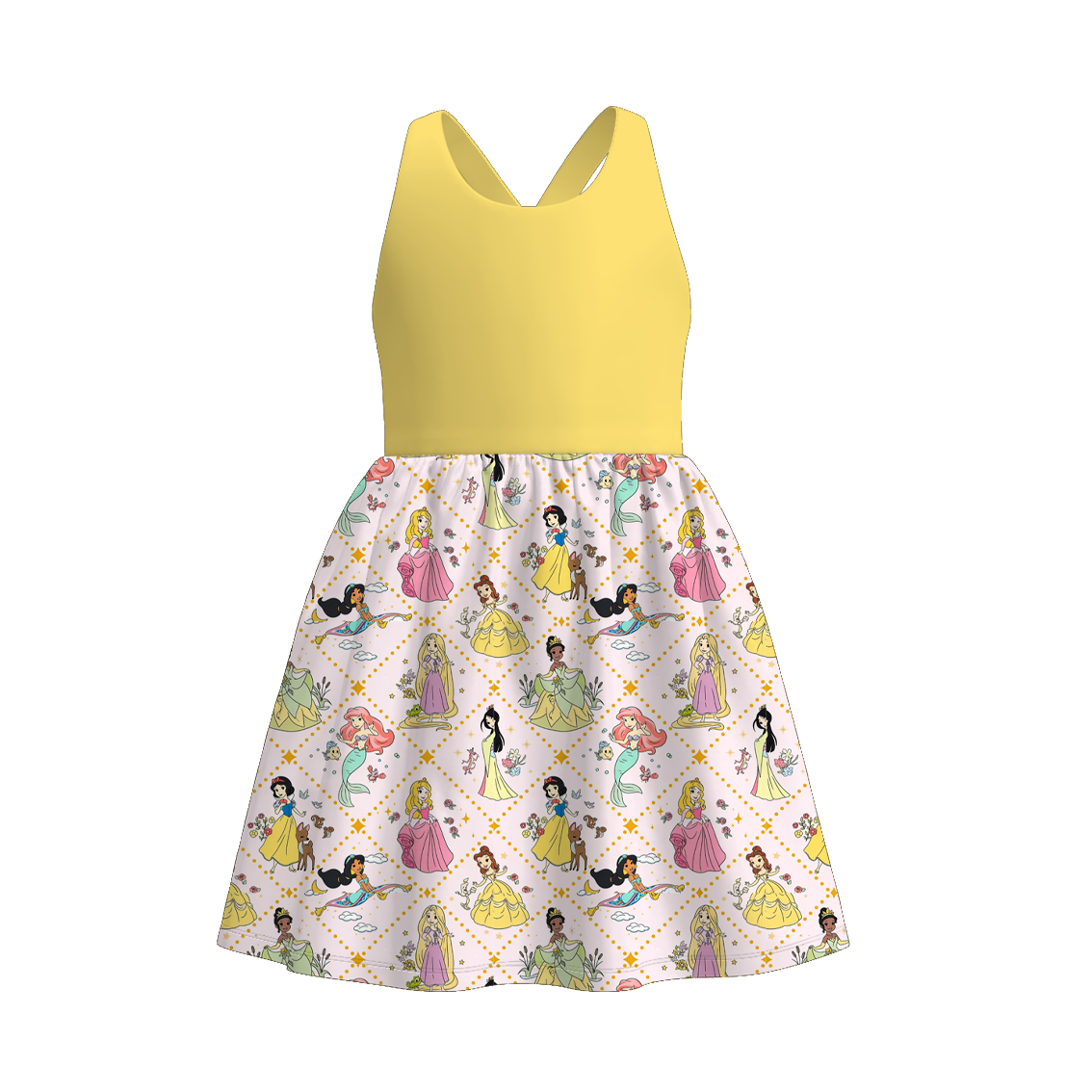 （Pre Order+Prepack Zone）Girls Goose&Princess Print Dress,Set（Mix Size）
