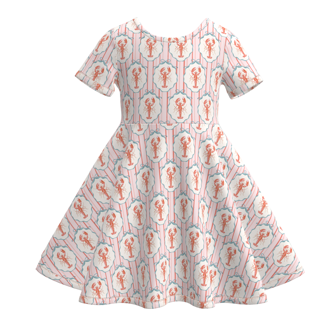 （Pre Order+Prepack Zone）Girls Spring&Summer Seaside Print Dress（Mix Size）