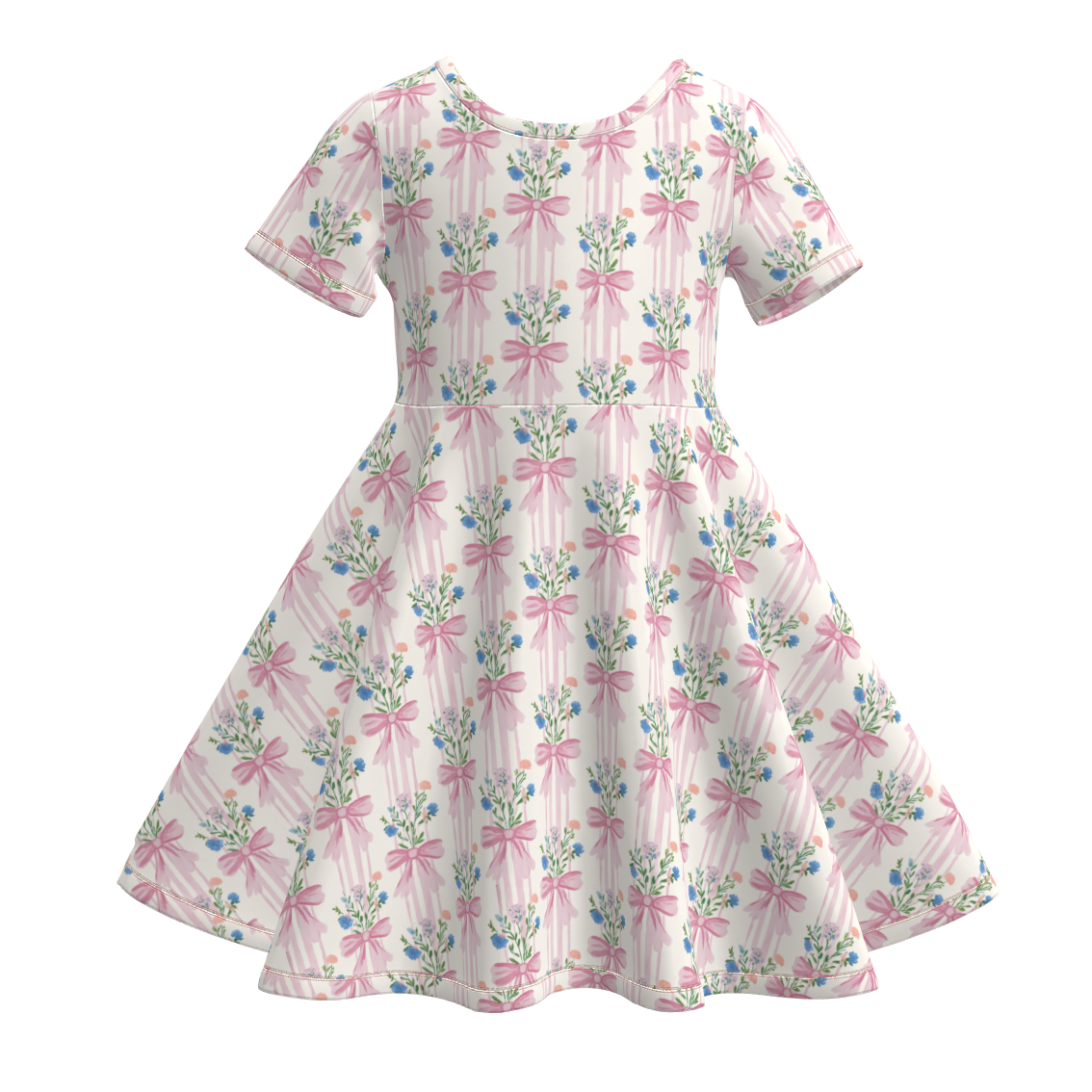 （Pre Order+Prepack Zone）Girls Spring&Summer Floral Print Dress（Mix Size）