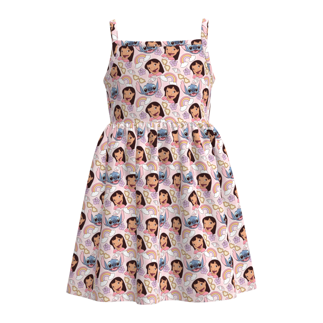 （Pre Order+Prepack Zone）Girls Cartoon&Princess Print Slip Dress（Mix Size）