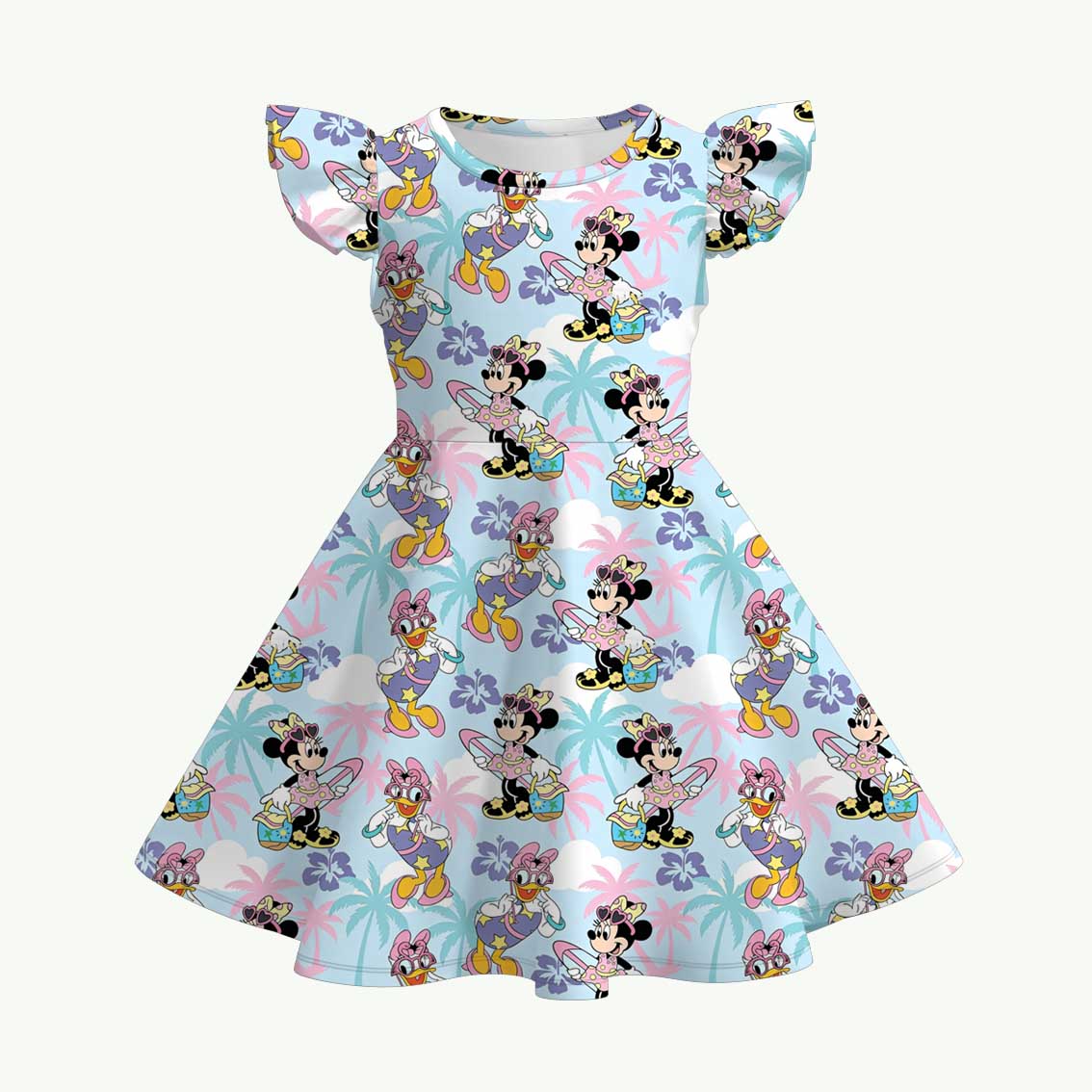 （Pre Order+Prepack Zone）Girls Cartoon Print Dress,Set&Jumpsuit（Mix Size）
