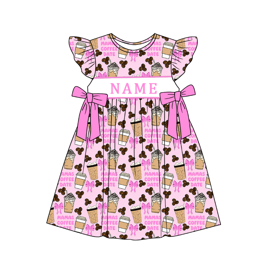 （Pre Order）Sisters Spring&Summer Cartoon Embroidery Smocked Dress,Set&Romper-Customized name