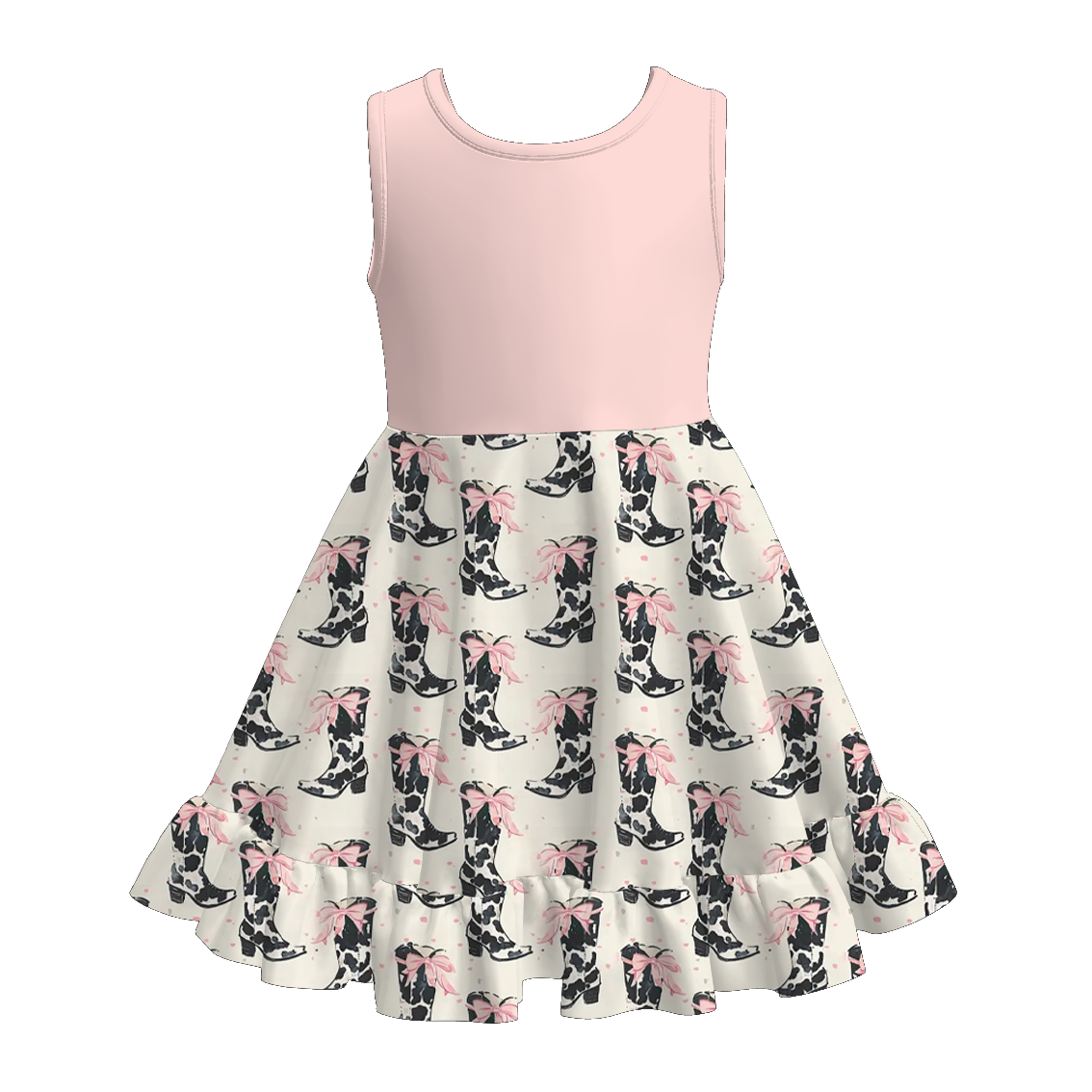 （Pre Order+Prepack Zone）Sisters Boots Print Dress,Set&Romper