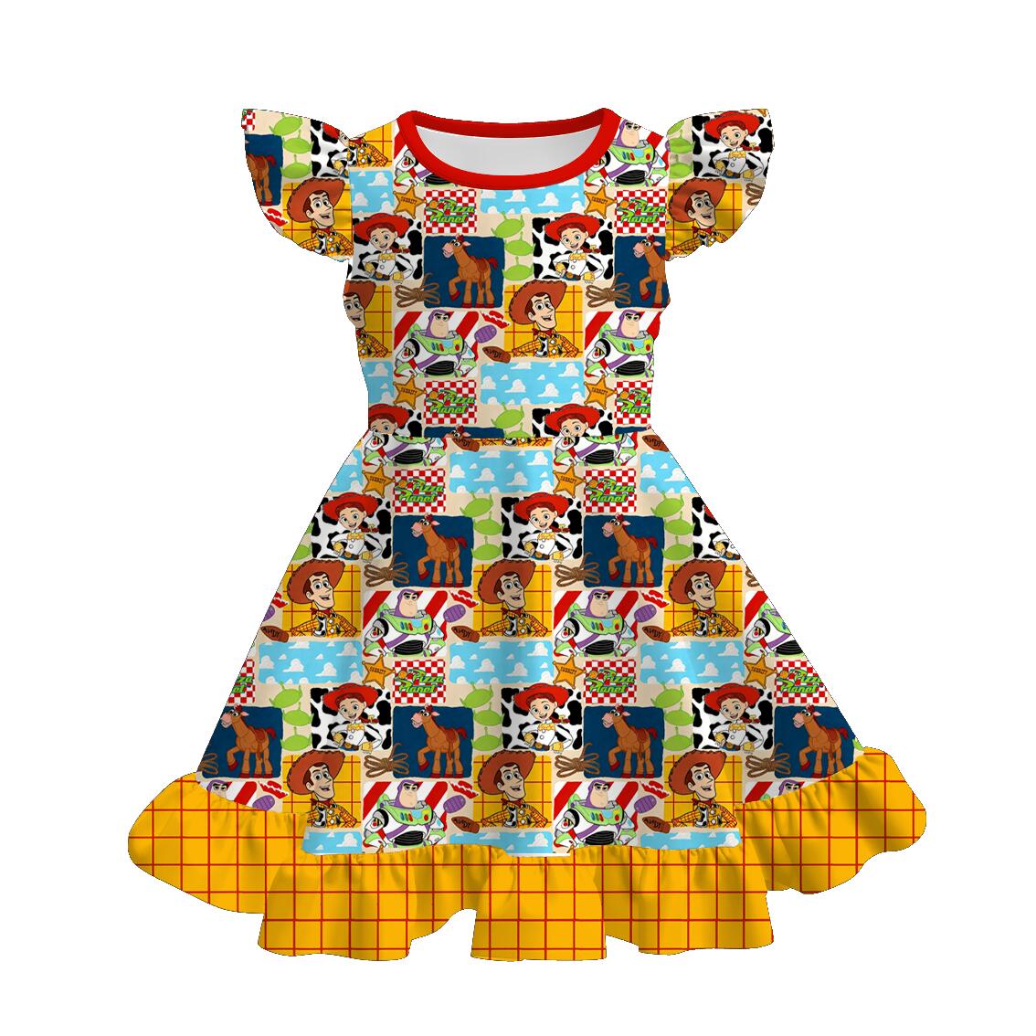 （Pre Order+Prepack Zone）Siblings Cartoon Toy Print Dress&Set（Mix Size）