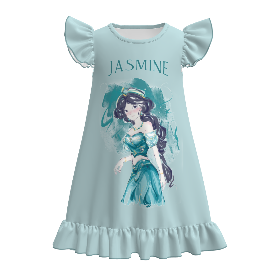 （Pre Order+Prepack Zone）Girls Spring&Summer Princess Print Pajamas Dress（Mix Size）
