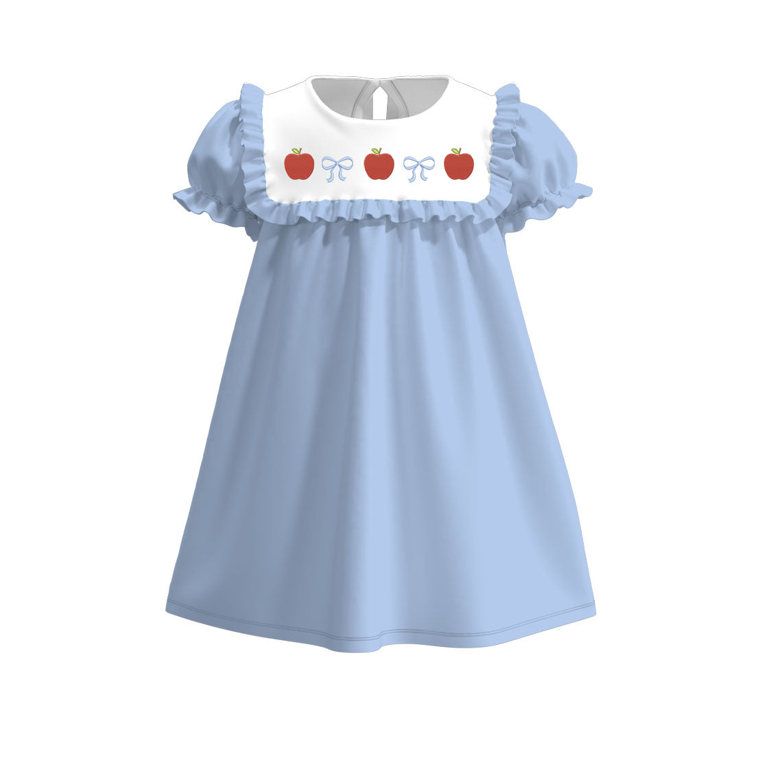 （Pre Order）Siblings Summer Back To School Apple Embroidery Dress&Set