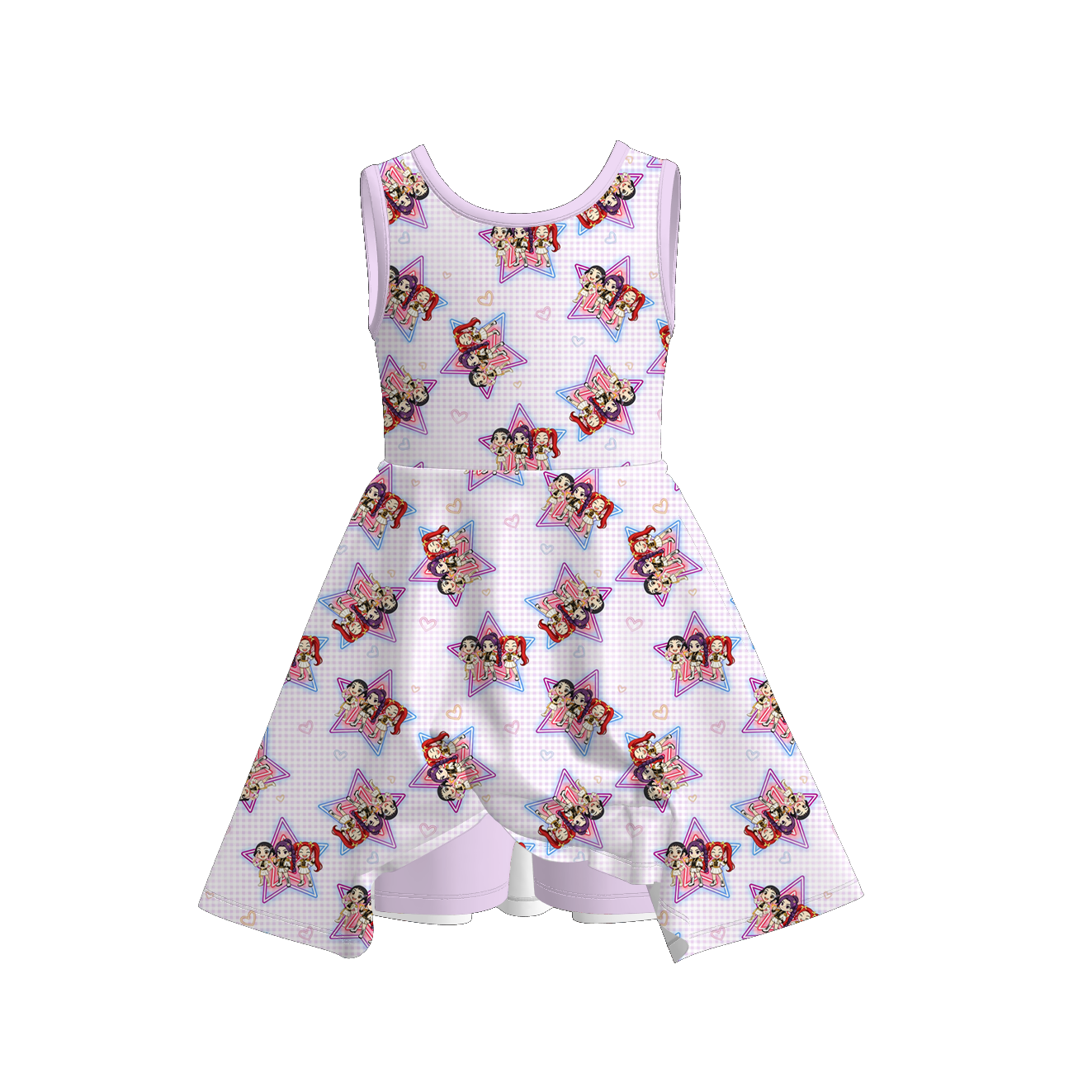 （Pre Order+Prepack Zone）Girls Spring&Summer Movie Character Print Skort Dress