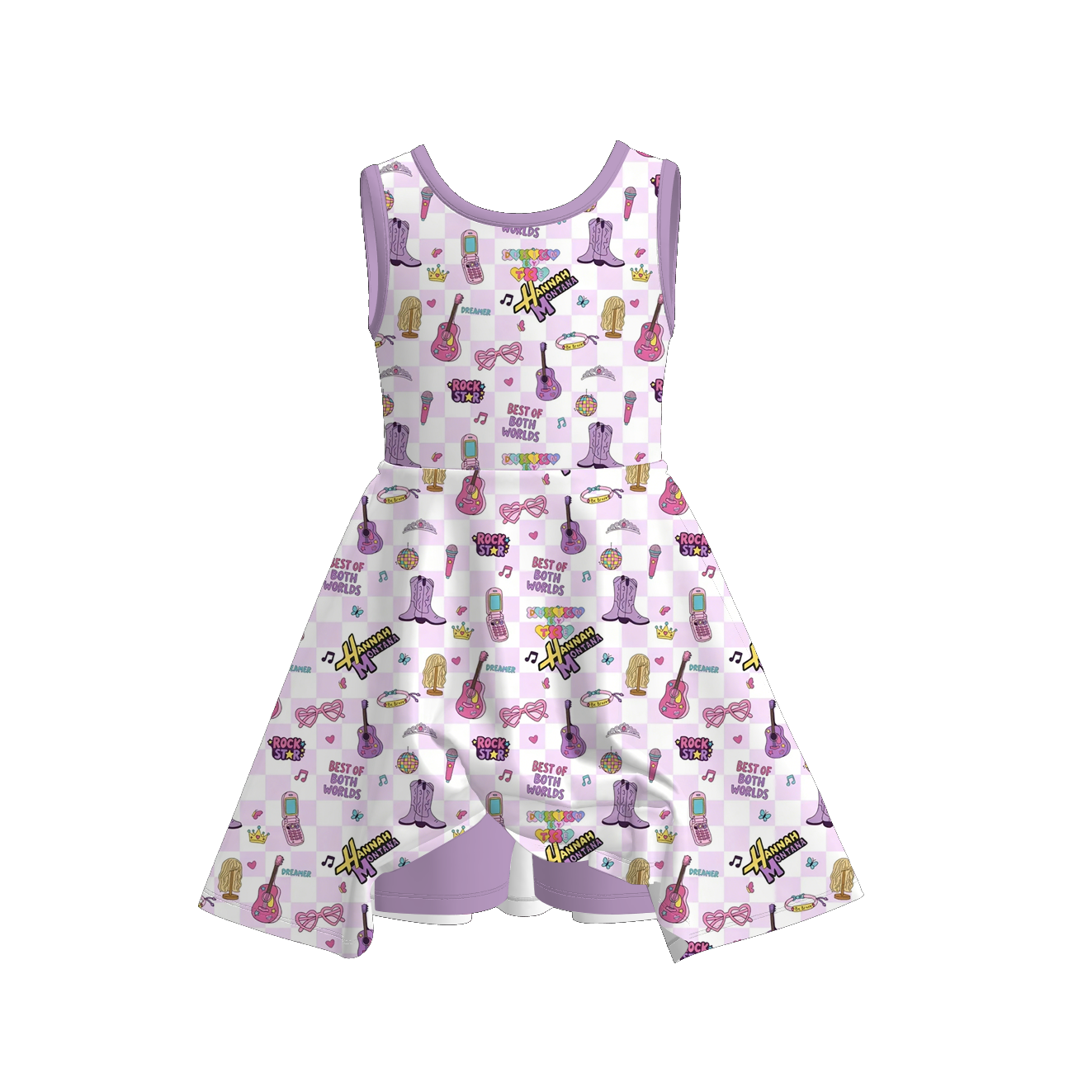 （Pre Order+Prepack Zone）Girls Spring&Summer Movie Character Print Skort Dress