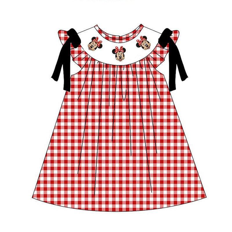 （Pre Order）Siblings Spring&Summer Cartoon Embroidery Smocked Dress,Set&Romper