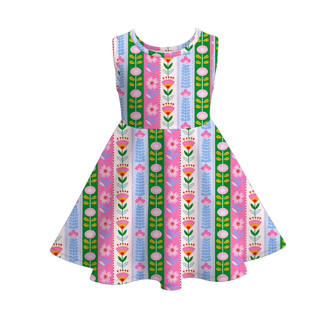 （Pre Order+Prepack Zone）Girls Spring&Summer Print Dress