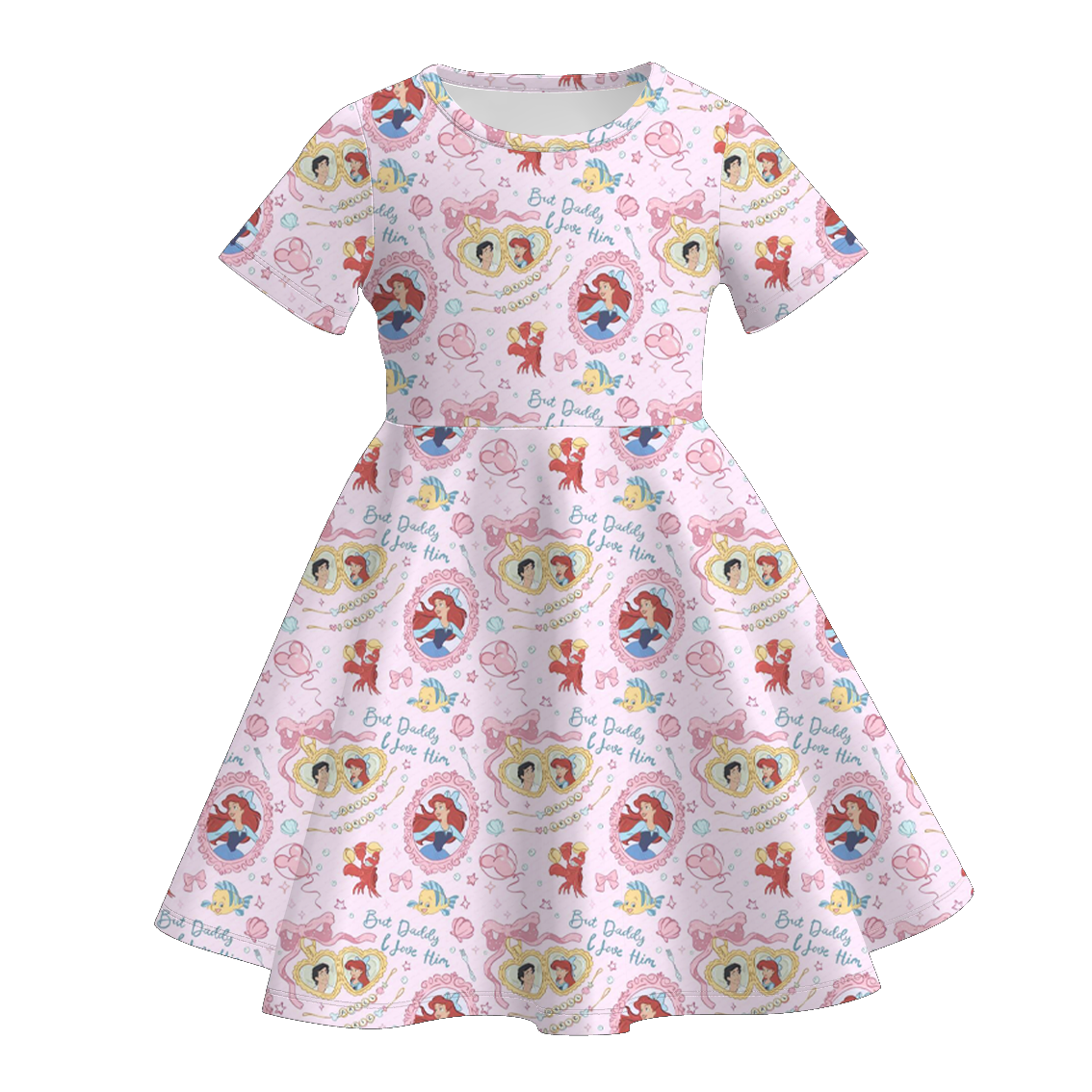 （Pre Order+Prepack Zone）Girls Princess Print Dress,Set（Mix Size）