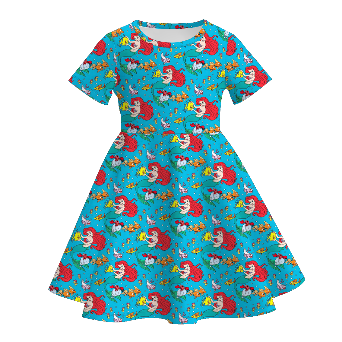 （Pre Order+Prepack Zone）Girls Princess Print Dress,Set（Mix Size）