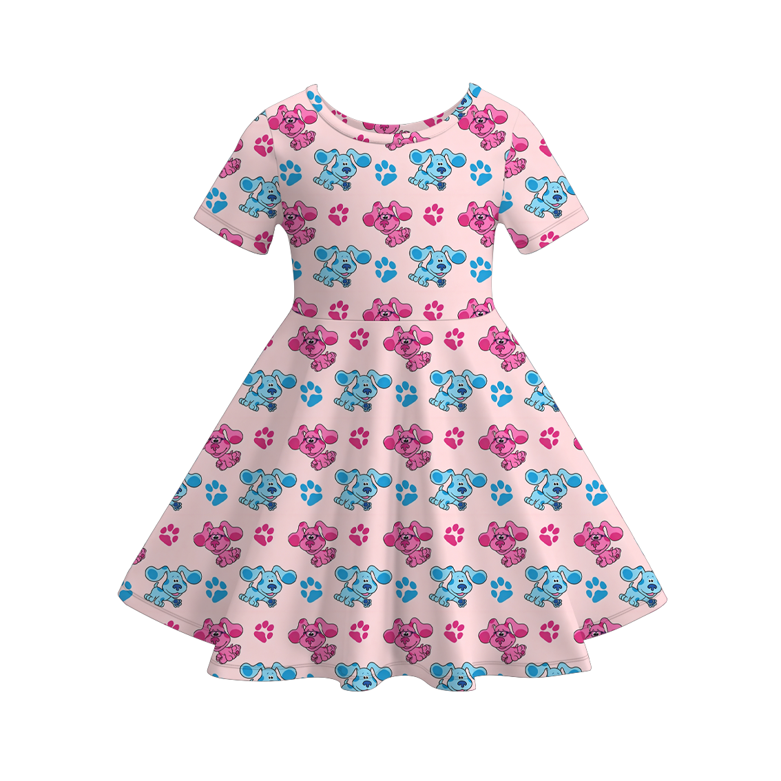 （Pre Order+Prepack Zone）Siblings Cartoon Print Dress&Shorts Set（Mix Size）
