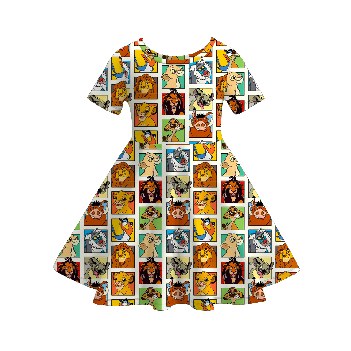 （Pre Order+Prepack Zone）Siblings Cartoon Print Dress&Shorts Set（Mix Size）