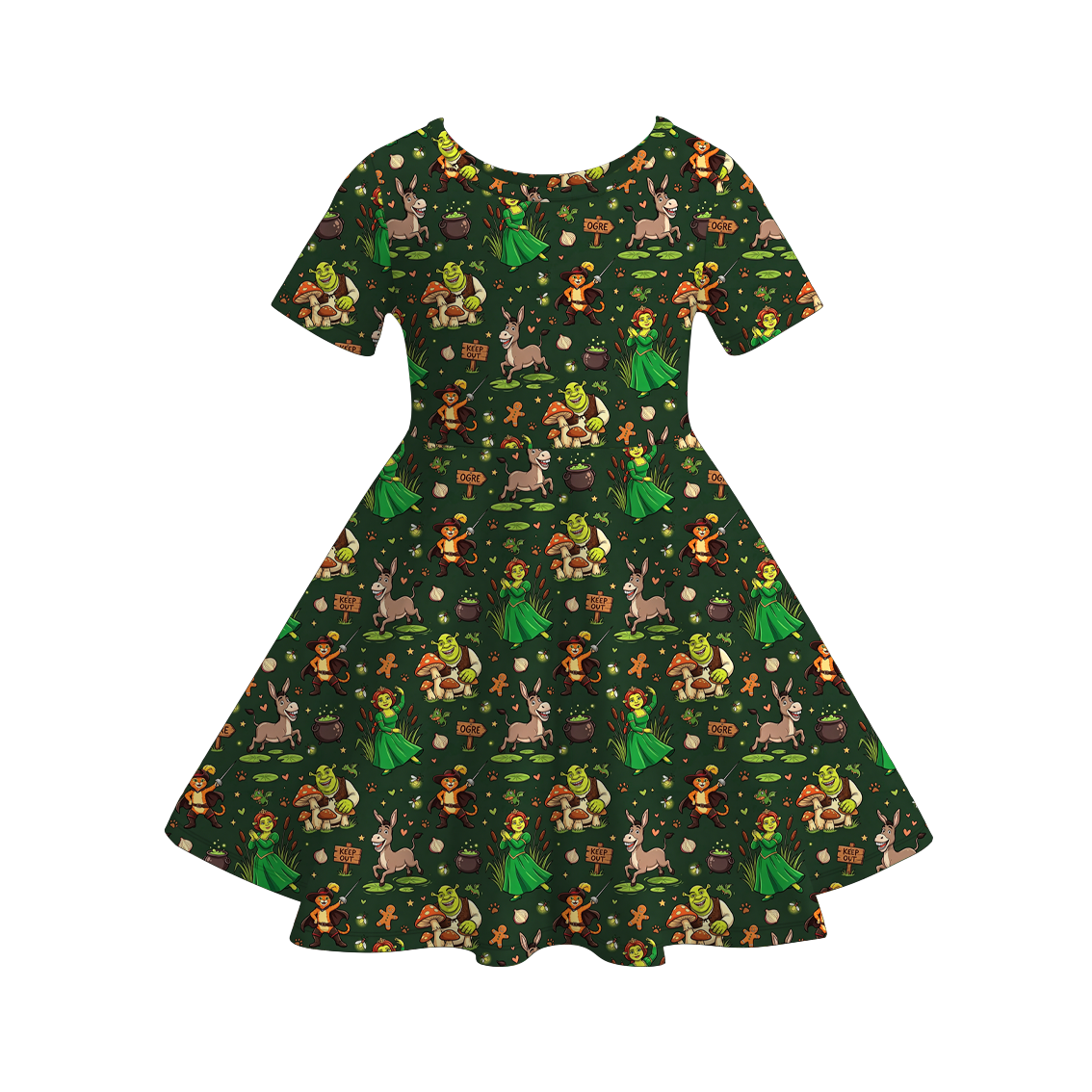 （Pre Order+Prepack Zone）Girls Spring&Summer Cartoon Print Dress（Mix Size）
