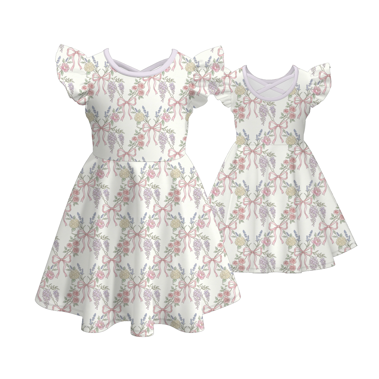 （Pre Order+Prepack Zone）Girls Spring&Summer Princess Print Dress（Mix Size）