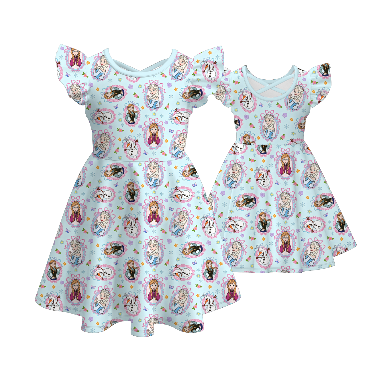 （Pre Order+Prepack Zone）Girls Spring&Summer Princess Print Dress（Mix Size）