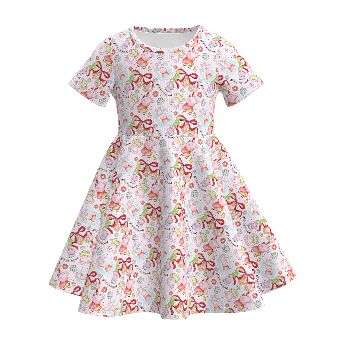 （Pre Order+Prepack Zone）Girls Spring&Summer Cartoon,Princess Print Dress（Mix Size）