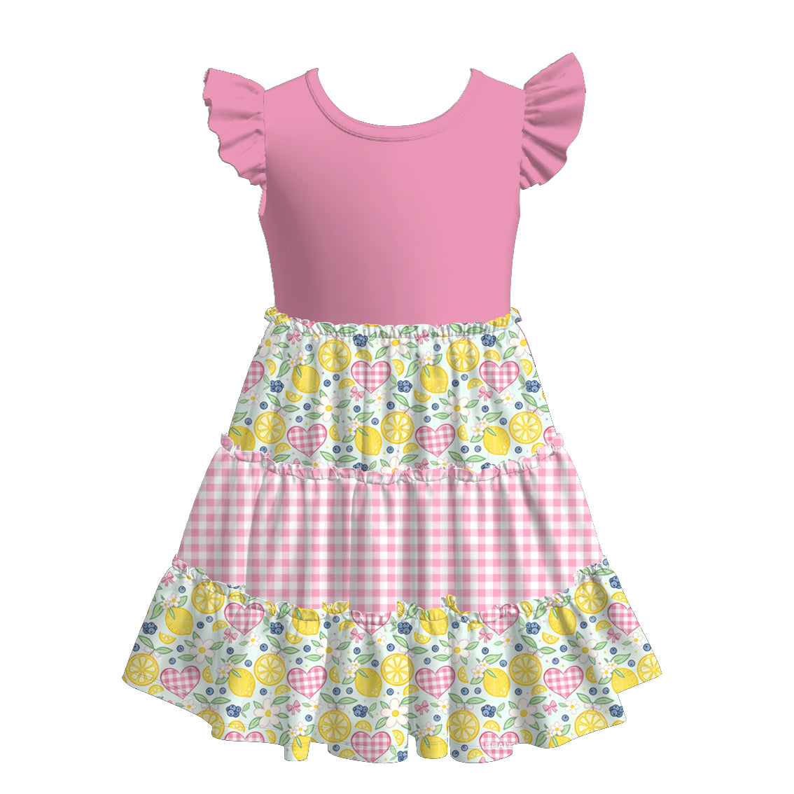 （Pre Order+Prepack Zone）Girls Spring&Summer Print Dress&Skort Set（Mix Size）