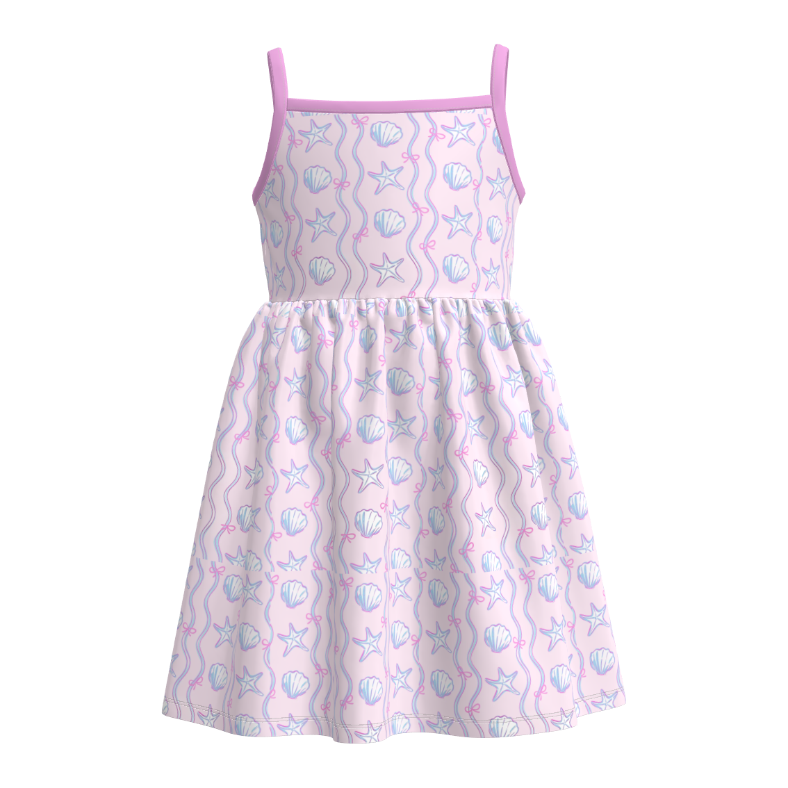 （Pre Order+Prepack Zone）Girls Spring&Summer Seaside Print Slip Dress