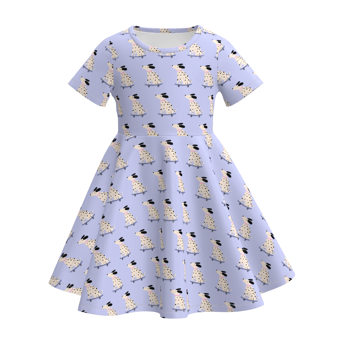 （Pre Order+Prepack Zone）Girls Spring&Summer Puppy Print Dress