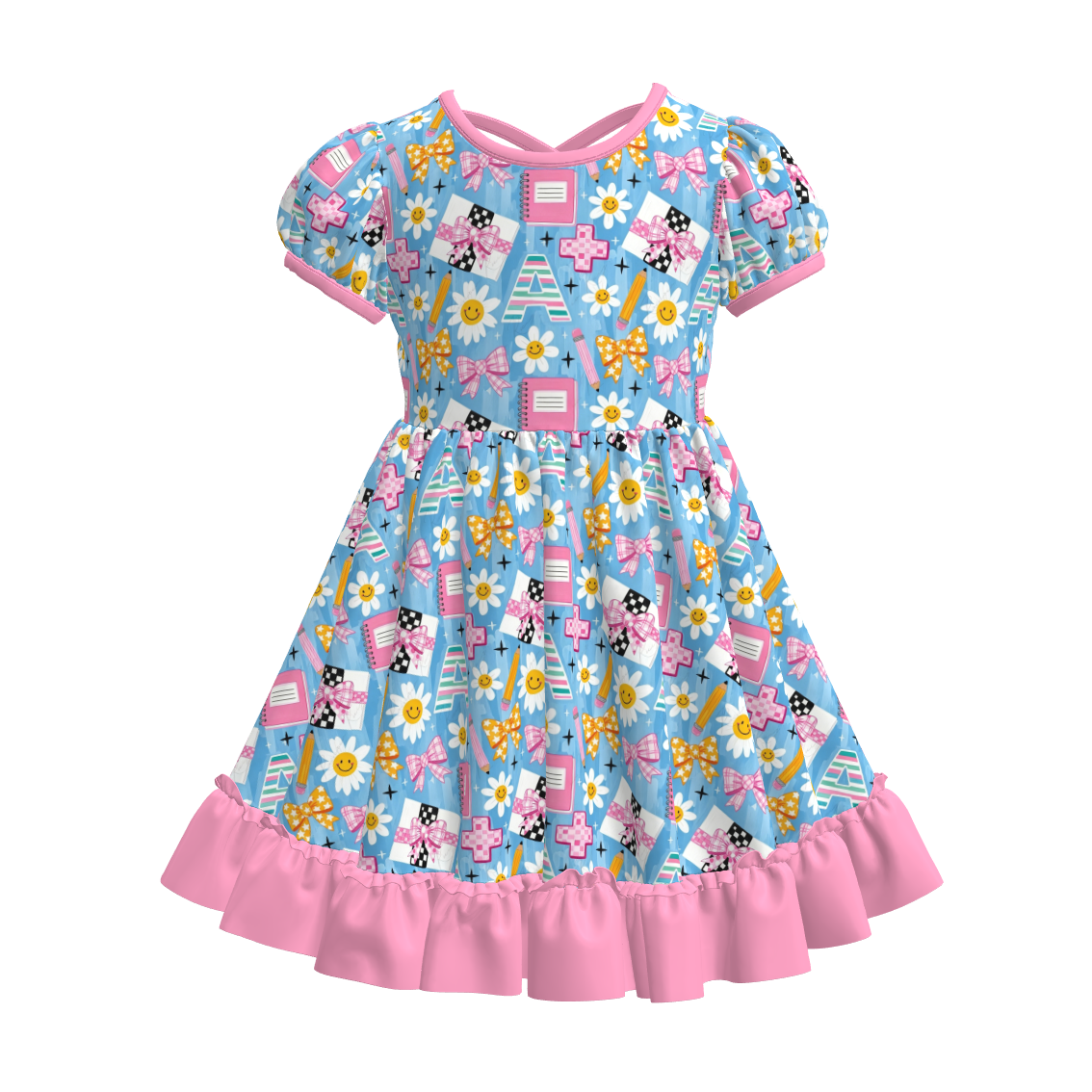 （Pre Order+Prepack Zone）Sisters Summer Back To School Print Dress&Romper