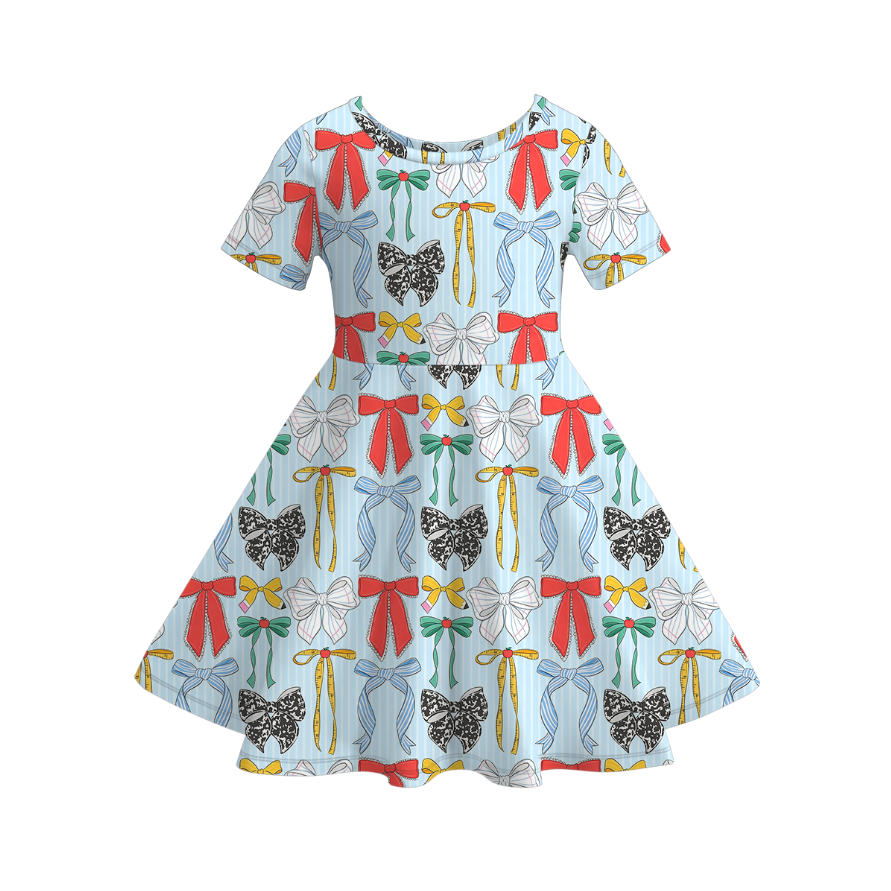 （Pre Order+Prepack Zone）Girls Summer Back To School Print Dress
