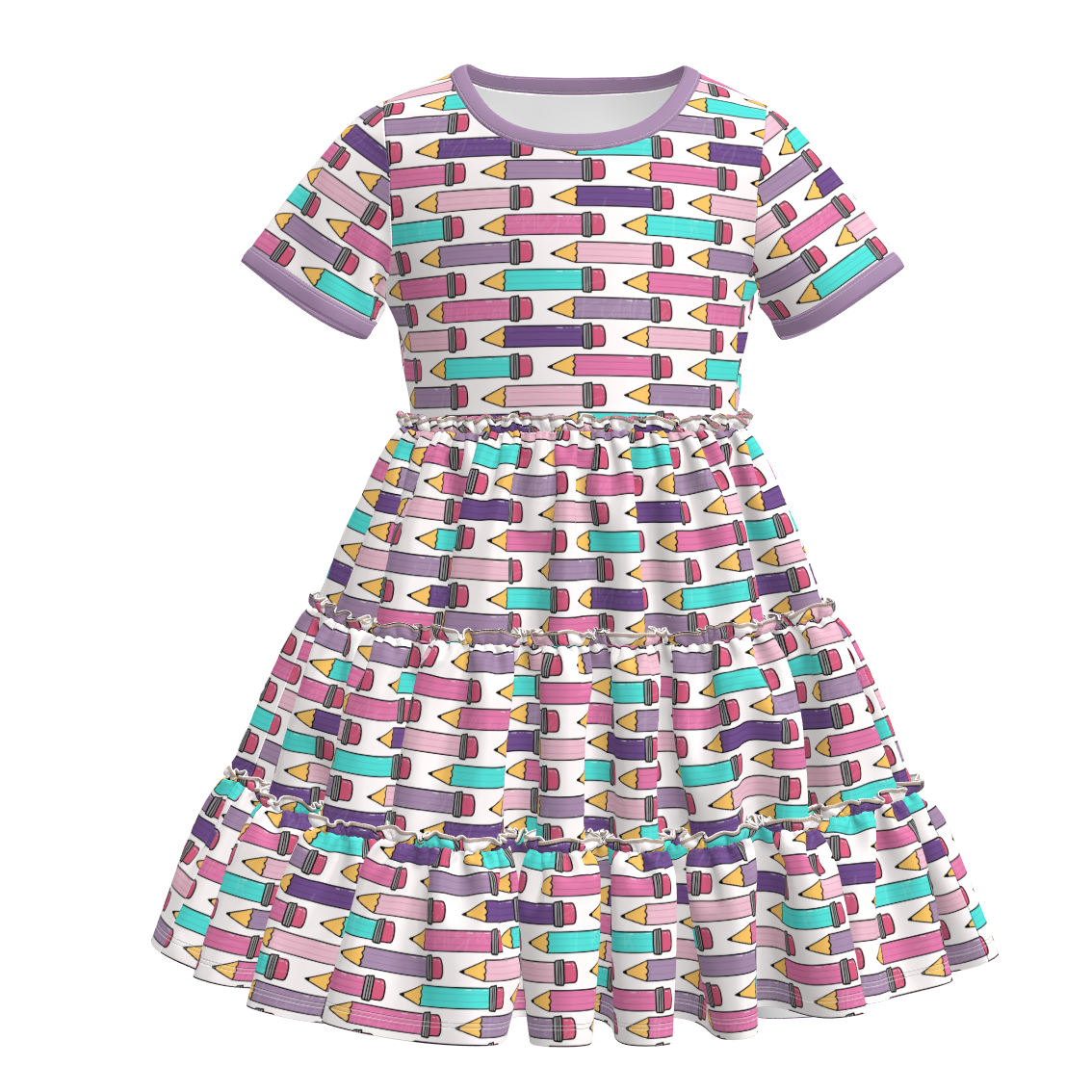 （Pre Order+Prepack Zone）Girls Summer Back To School Print Dress