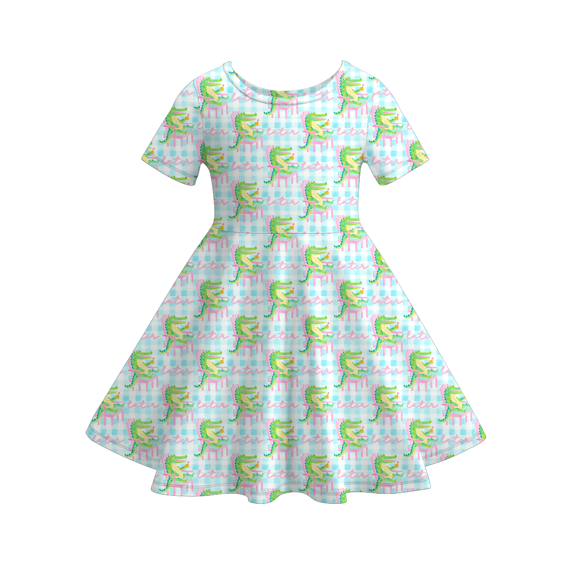 （Pre Order+Prepack Zone）Girls Summer Cartoon Print Dress