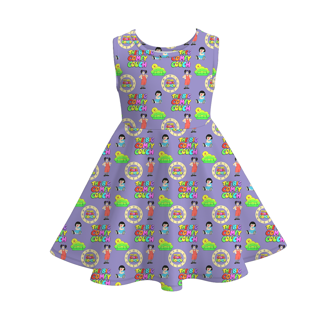 （Pre Order+Prepack Zone）Sisters Summer Cartoon Print Dress&Romper