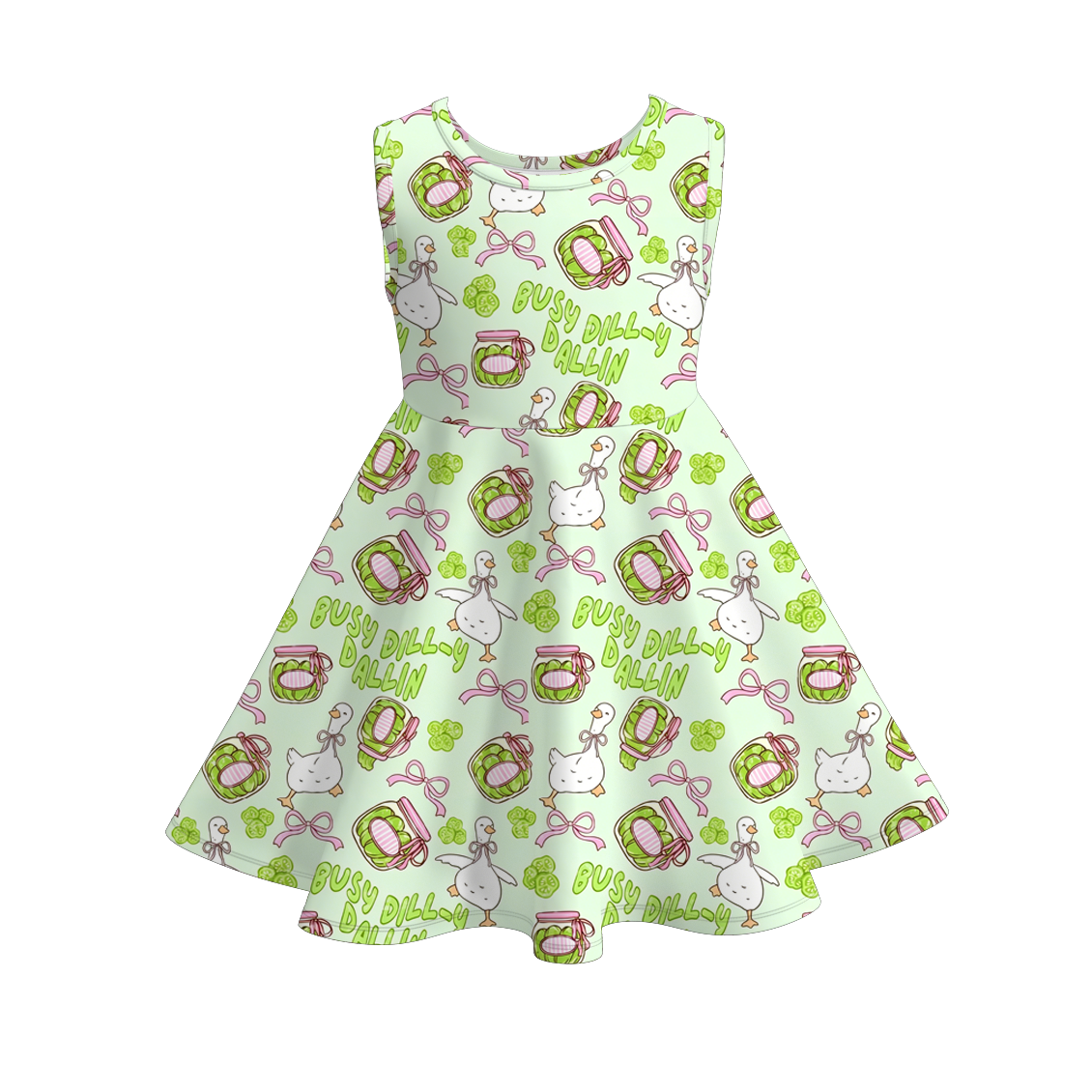 （Pre Order+Prepack Zone）Sisters Summer Pickle Print Dress&Bloomer Set