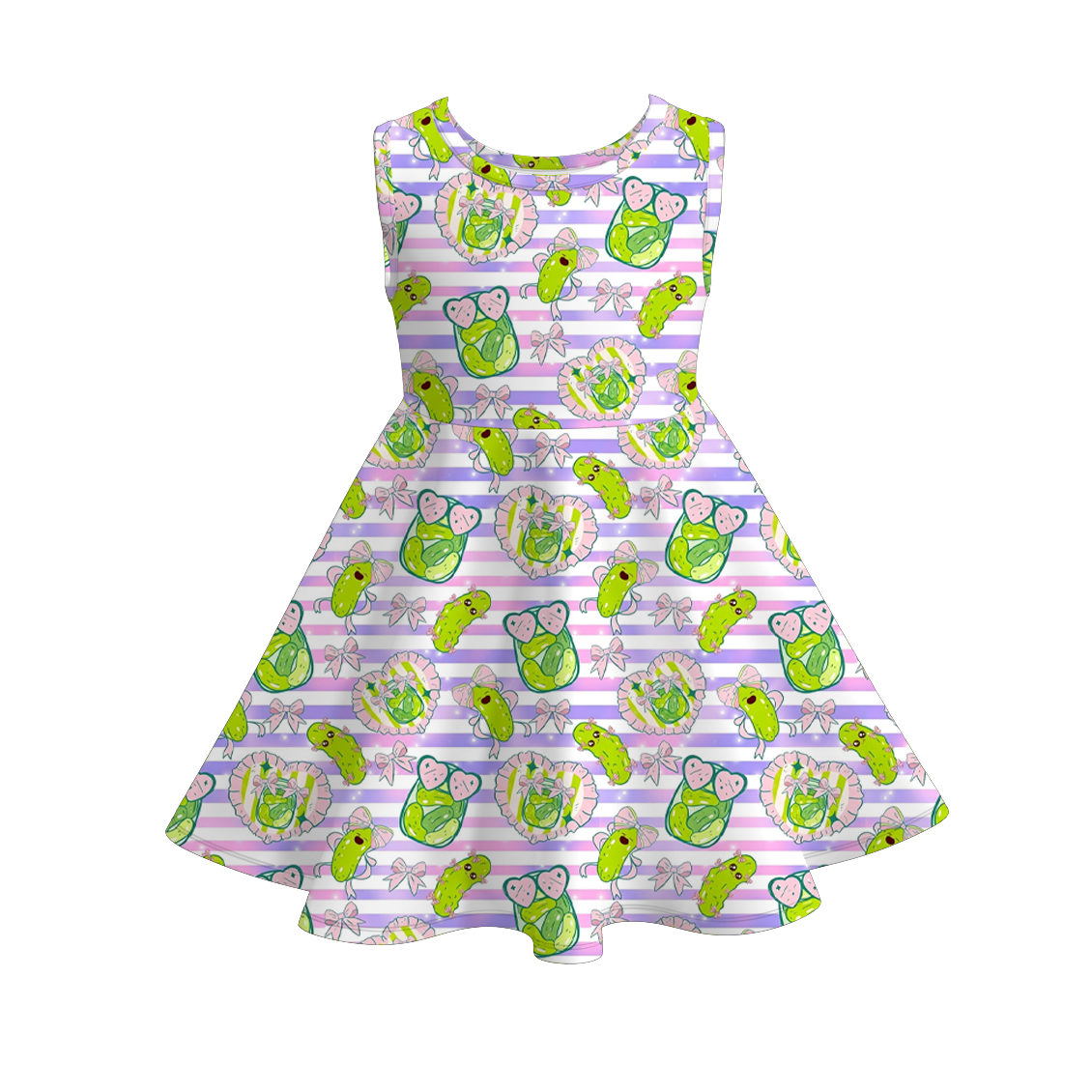（Pre Order+Prepack Zone）Sisters Summer Pickle Print Dress&Bloomer Set