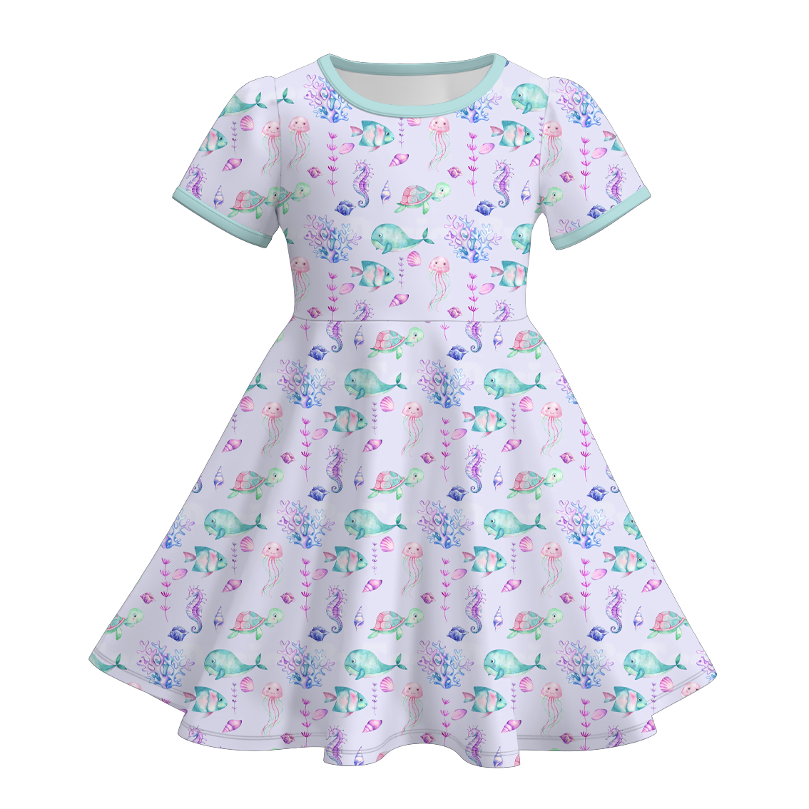 （Pre Order+Prepack Zone）Girls Summer Seaside Print Dress