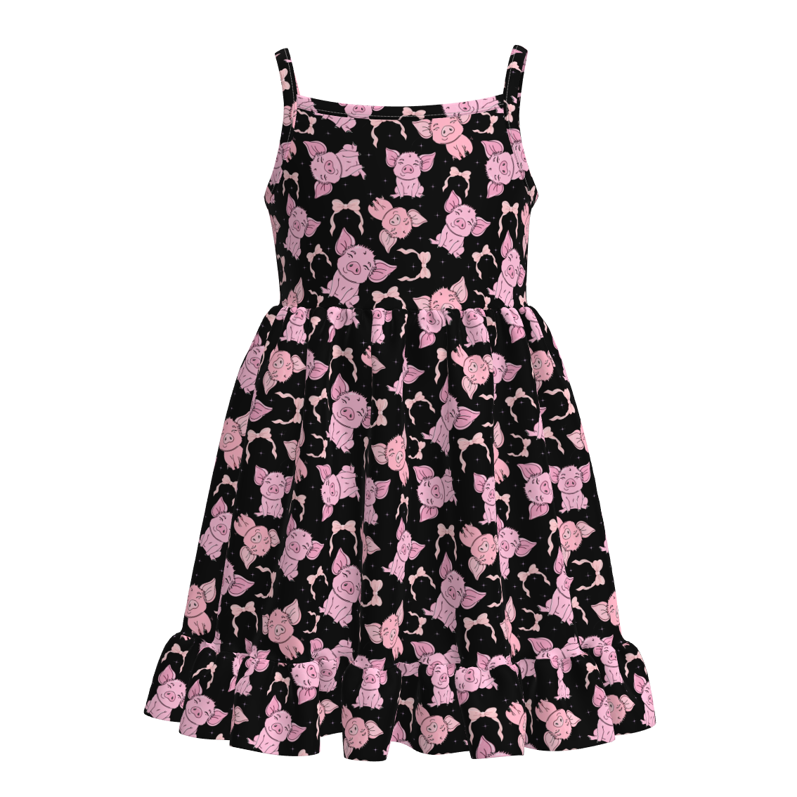 （Pre Order+Prepack Zone）Girls Summer Cartoon Print Slip Dress