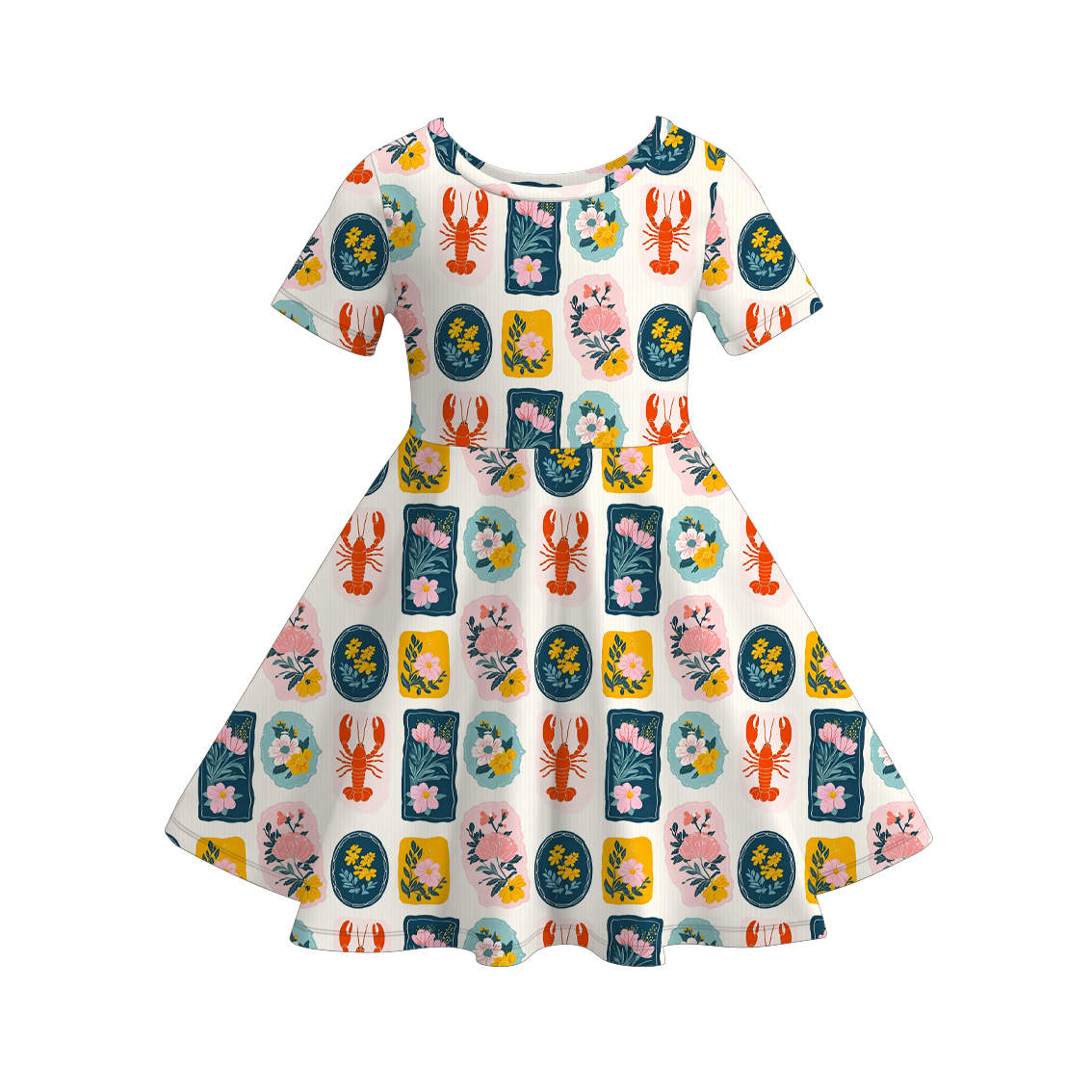 （Pre Order+Prepack Zone）Girls Summer Seaside Print Dress