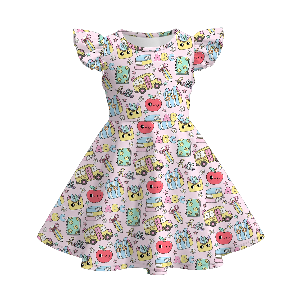 （Pre Order+Prepack Zone）Girls Summer Princess&Cartoon Print Dress