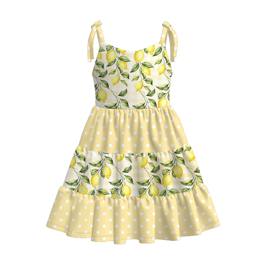 （Pre Order+Prepack Zone）Girls Summer Floral&Fruit Print Slip Dress（Mix Size）