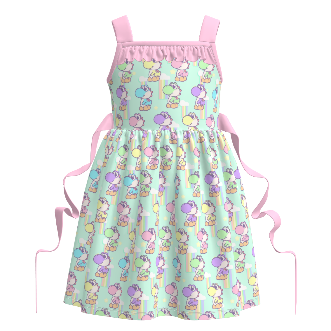 （Pre Order+Prepack Zone）Girls Summer Princess&Cartoon Print Dress