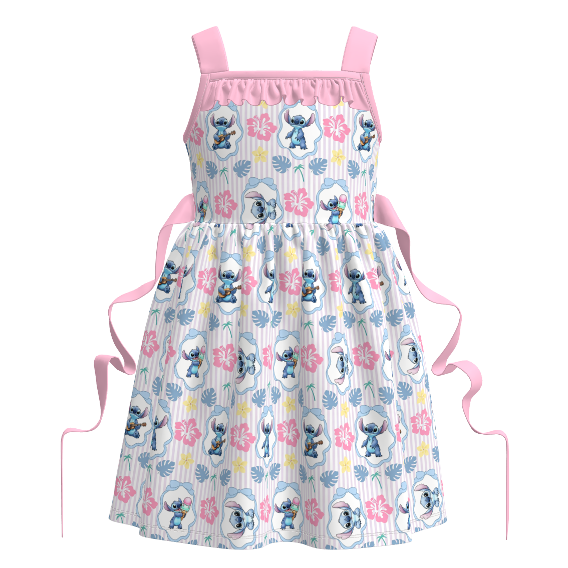 （Pre Order+Prepack Zone）Girls Summer Princess&Cartoon Print Dress