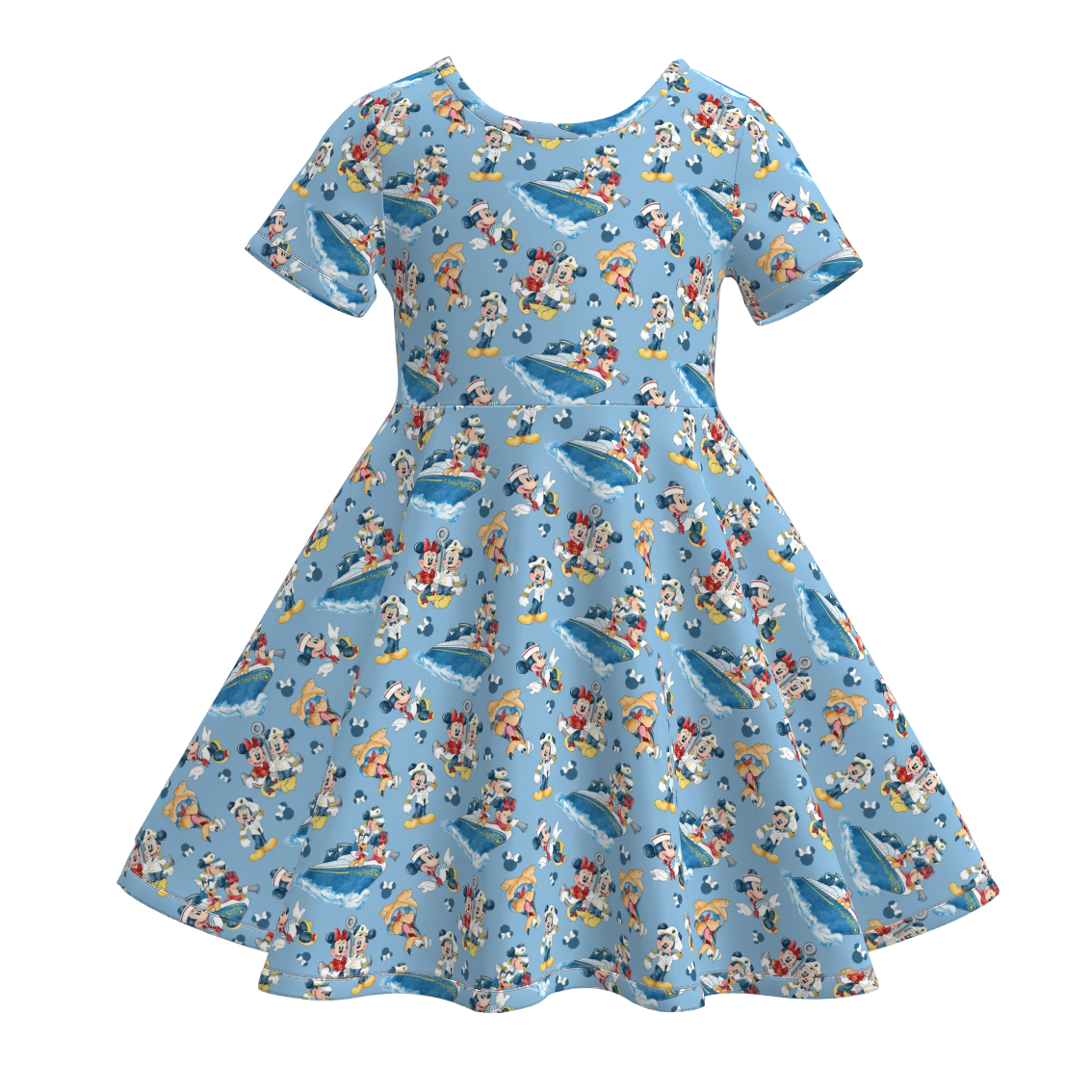 （Pre Order）Mommy and Me Summer Cartoon Print Dress