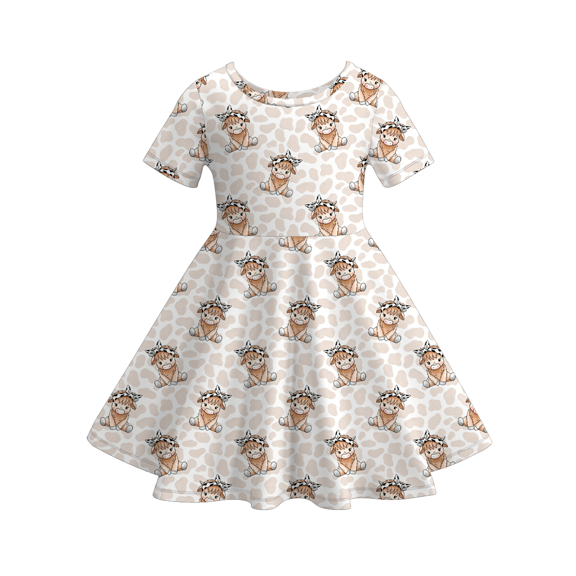 （Pre Order+Prepack Zone）Siblings Fall Cow&Camping Print Dress,Set&Romper